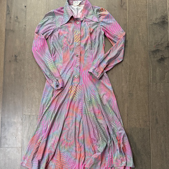 Dresses & Skirts - Vintage Colorful Women's Dress - Made in Italy